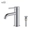Kibi Circular Single Handle Bathroom Vanity Sink Faucet with Pop Up Drain C-KBF1008CH-KPW100CH - alternate 1